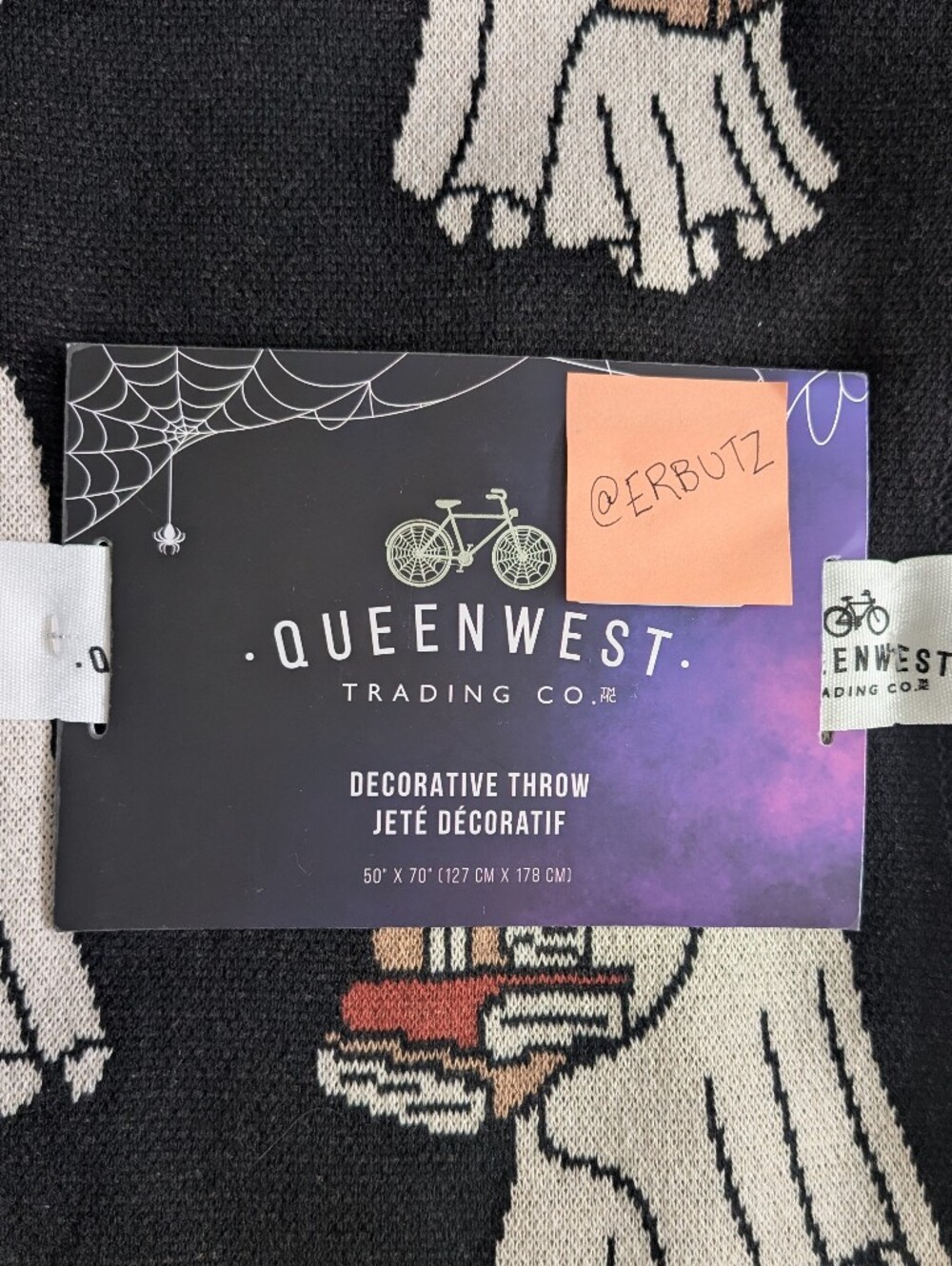 Viral 🎥 Queenwest Bookish Reading Ghost Blanket, Halloween Home Decor 📚👻 - Picture 5 of 9